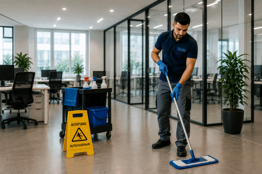 Professionelle Unterhaltsreinigung eines modernen Büros in Zürich durch Do it clean GmbH.